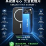 [3C Certified / Airline-Approved] 20,000mAh High-Capacity Magnetic Power Bank with Built-in Cable & Fast Charging (Doubles as Car Charger) cartacs.com