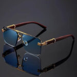 2026 New Metal Rectangular Sunglasses – Anti-Glare & UV-Protective – Suitable for Round and Square Faces cartacs.com