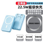 [3C Certified Airline-Approved] 20,000mAh High-Capacity Magnetic Power Bank with Built-in Cable & Fast Charging (Doubles as Car Charger) cartacs.com