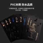Black and Gold Waterproof PVC Playing Cards – Creative, Washable, Wide-Format Deck (Suitable for Texas Hold'em & Cardistry) cartacs.com