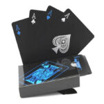 Black and Gold Waterproof PVC Playing Cards – Creative, Washable, Wide-Format Deck (Suitable for Texas Hold'em & Cardistry) cartacs.com